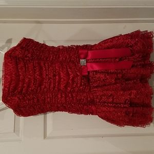 NWT Junior 11 Blondie Nites by Stacey Sklar, Lace Raspberry, Strapless Dress